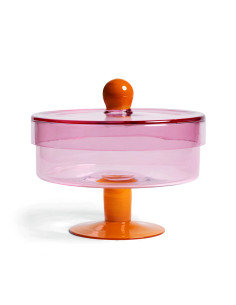 BOITE EN VERRE duo ROSE 