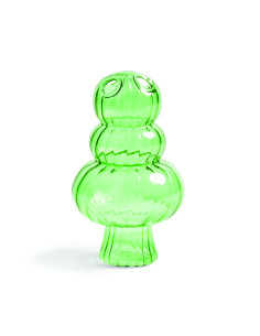 VASE MINI SAPIN EN VERRE VERT 